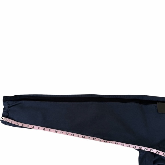 NWT PAIGE Size 28 Mayslie Navy Blue Ankle Crop Midrise Side Stripe Jogger Pants - Picture 14 of 16